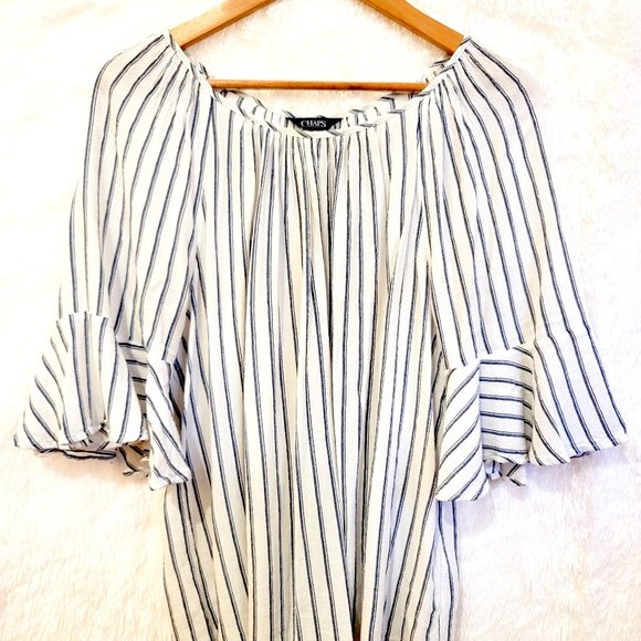 Chaps Striped Blouse - Picture 1 of 3